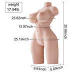Rosman adult solid doll half body inverted male sex toy