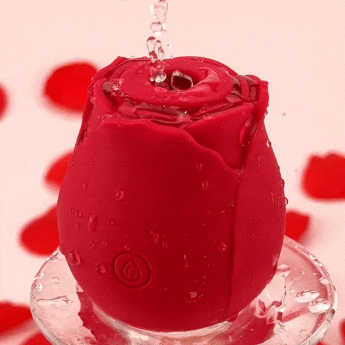 Rose-Patterned Clitoral Stimulator, 7-Speed Suction Bullet Vibrator