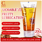 COKELIFE fruit flavored lubricant for couples' private parts, relieves dryness, is water-soluble, no wash, and can be licked