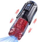 EINSEO Men's Pump Vibrator - AI Sync Waterproof Male Orgasm Simulator, 7 Suction-Push Rotations & 7 Lick Modes, Adult Toy Pocket Cat Men's Sex Toy Bath Accessories