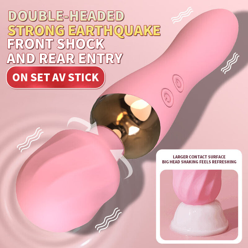 Shanggan Variable Frequency Dual Head Silicone Female AV Vibrator Charging Massage Stick Masturbator Adult Sex Products Heating