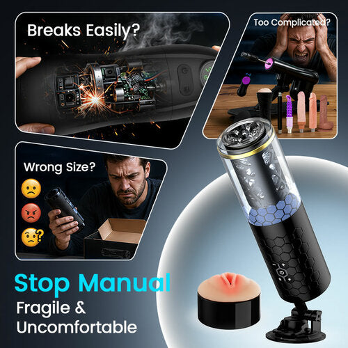 STORM - Intense Thrusting & Spinning Hands-Free 6.10 Inches Depth Masturbator