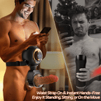 Hazel - 9 Vibration & Swing & Thrust Hands-Free Waist Strap-On Male Masturbator