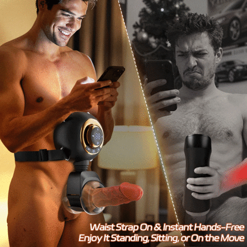 Hazel - 9 Vibration & Swing & Thrust Hands-Free Waist Strap-On Male Masturbator