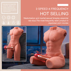 Jackson 17.63LB 6.69Inch Electric PulseThrusting Vibrating Dildo Tan Skin Male Torso Sex Doll    sku：SQ-MAR30023-X9440K