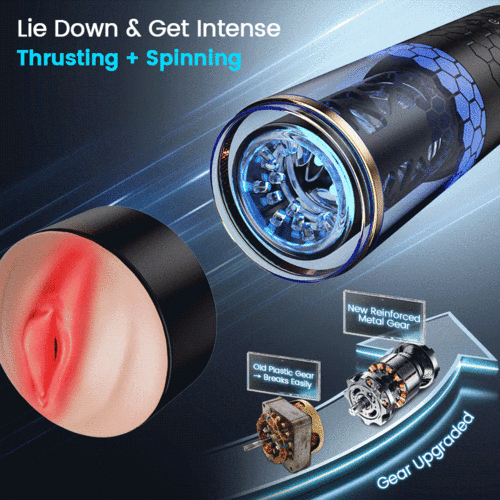 STORM - Intense Thrusting & Spinning Hands-Free 6.10 Inches Depth Masturbator