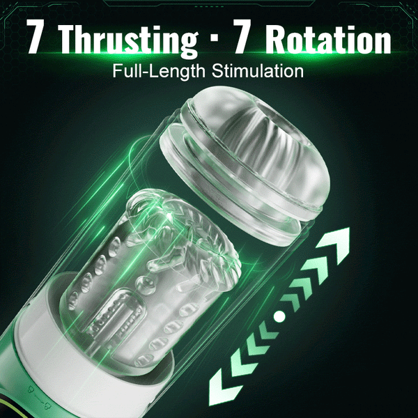 Heaven - 5 in 1 Male Masturbator 7 Thrusting Rotation Suction Vibration & Licking Intelligent Control Stroker