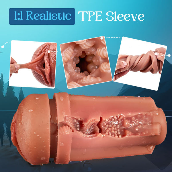 Challenger - 5 Suction 10 Vibration Male Masturbation Multi-Speed Adjustable Realistic TPE Sleeve IPX7 Waterproof Stroker