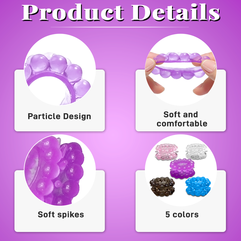 Men's Lock Essence Ring Sex Reusable Burr Wolf Teeth Set Invisible Sheep Eye Ring Condom Adult Products Couple