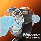 Hazel - 9 Vibration & Swing & Thrust Hands-Free Waist Strap-On Male Masturbator