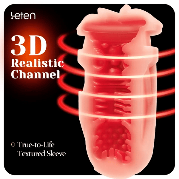 Leten - ThermoPod Pro - Infrared Heated Thrusting Male Masturbator 550 Thrusts/min Automatic Realistic Warming Stroker