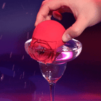 Rose-Patterned Clitoral Stimulator, 7-Speed Suction Bullet Vibrator