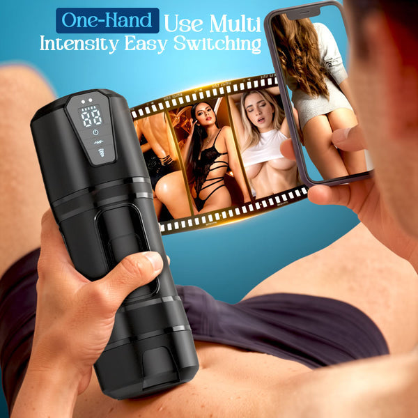 Challenger - 5 Suction 10 Vibration Male Masturbation Multi-Speed Adjustable Realistic TPE Sleeve IPX7 Waterproof Stroker