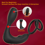 Male prostate massager, vibrating anal plug, locking ring, remote control for adult sex toys