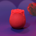 Rose-Patterned Clitoral Stimulator, 7-Speed Suction Bullet Vibrator