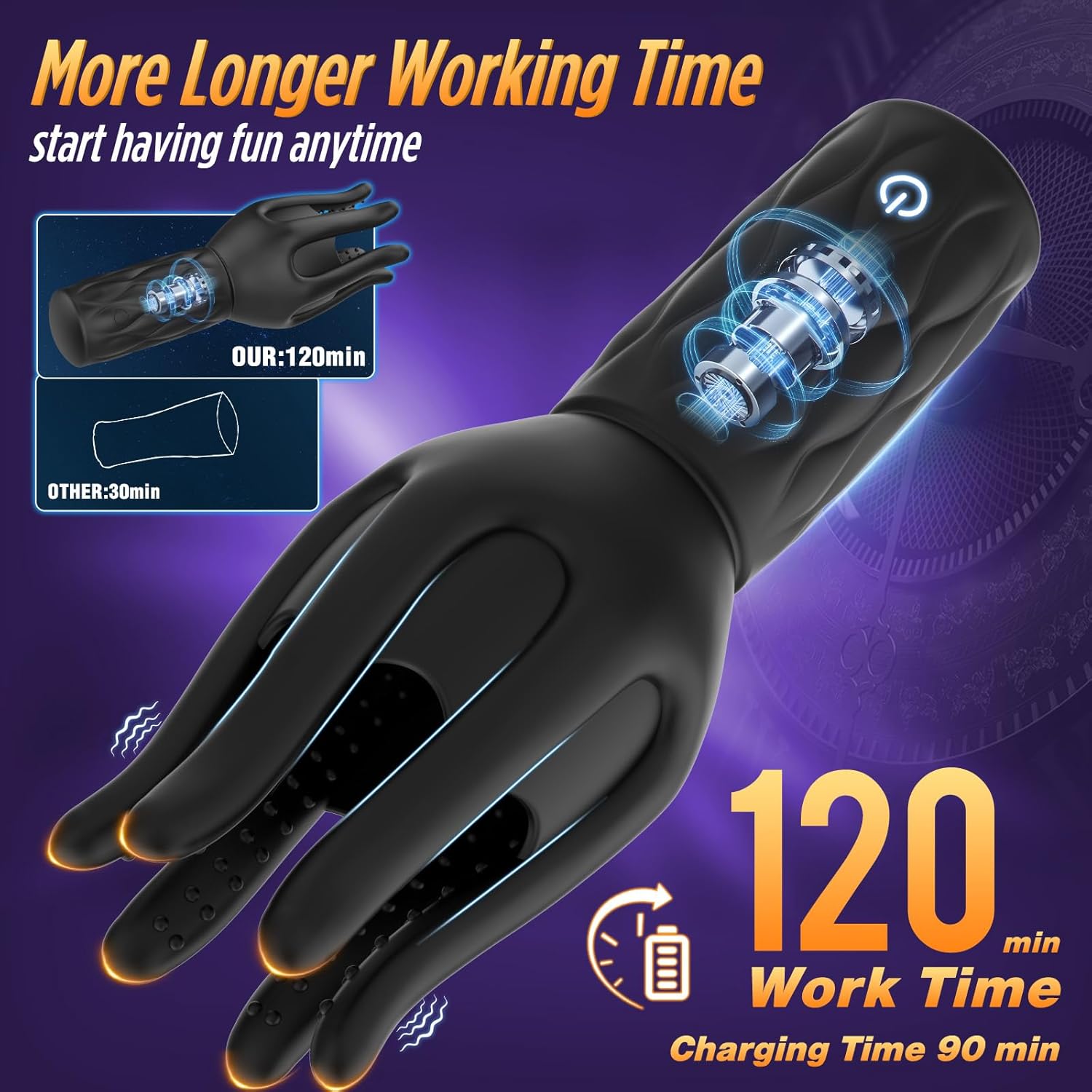 Octopus turtle head massager, male penis exercise device, vibrating masturbator, couple shared adult product