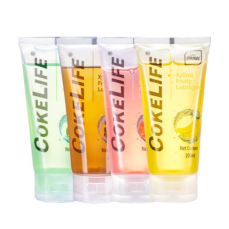 COKELIFE fruit flavored lubricant for couples' private parts, relieves dryness, is water-soluble, no wash, and can be licked
