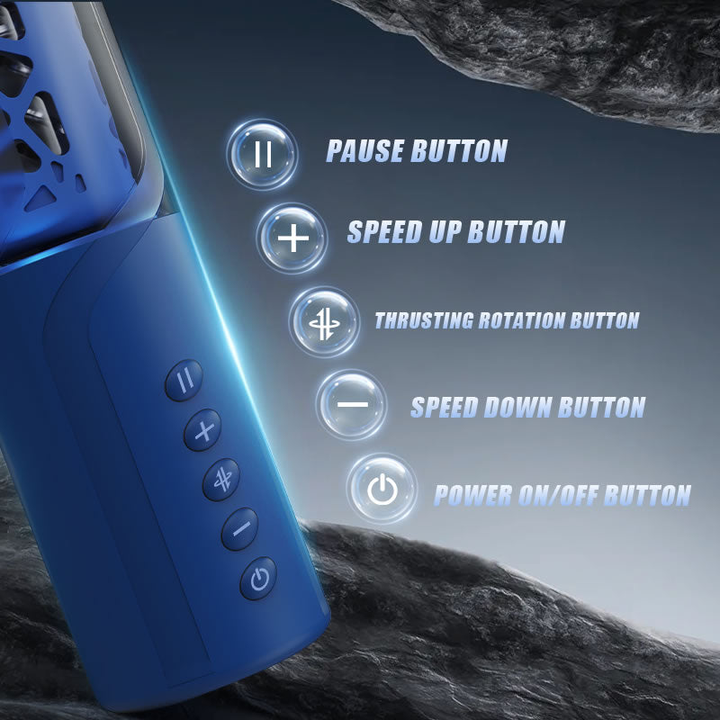 【Free Lube！】Bluesea 6 Bi-Directional Thrusting Rotation Masturbator With Suction Base