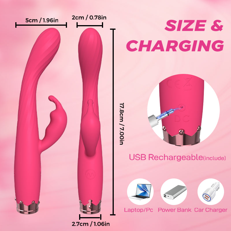 Roland Double G-Spot Orgasm Vibrating Massager Vibrating Rod Adult Toys Female Self-Pleasure Device