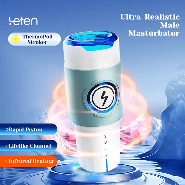 Leten - ThermoPod Pro - Infrared Heated Thrusting Male Masturbator 550 Thrusts/min Automatic Realistic Warming Stroker