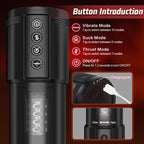 Queen's oral sex 3 In 1 Vagina 10 Vibrating 5 Thrusting 5 Suction Male Masturbator