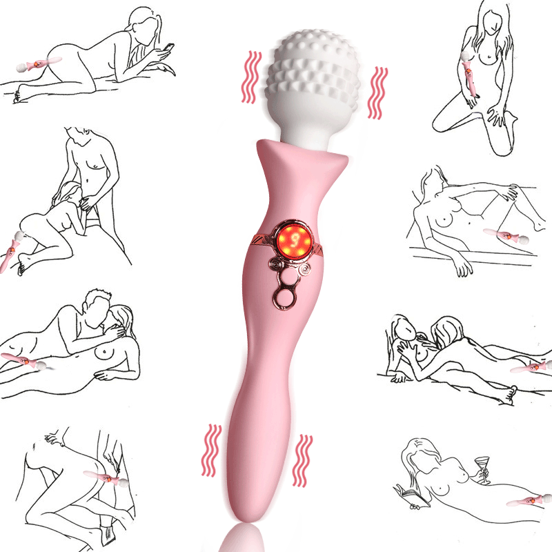 Night Sakura Double-Head Vibrating AV Stick – Multi-Frequency Soft & Silent Female Massager
